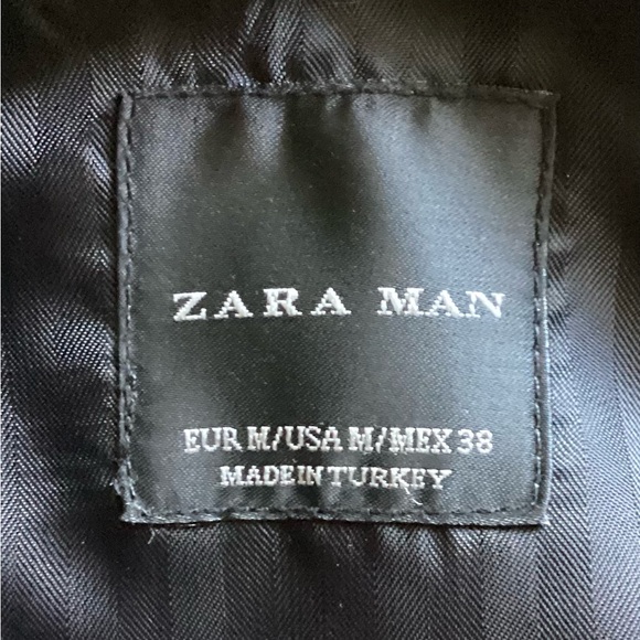 ZARA MEN faux leather and cloth blazer - Picture 3 of 5